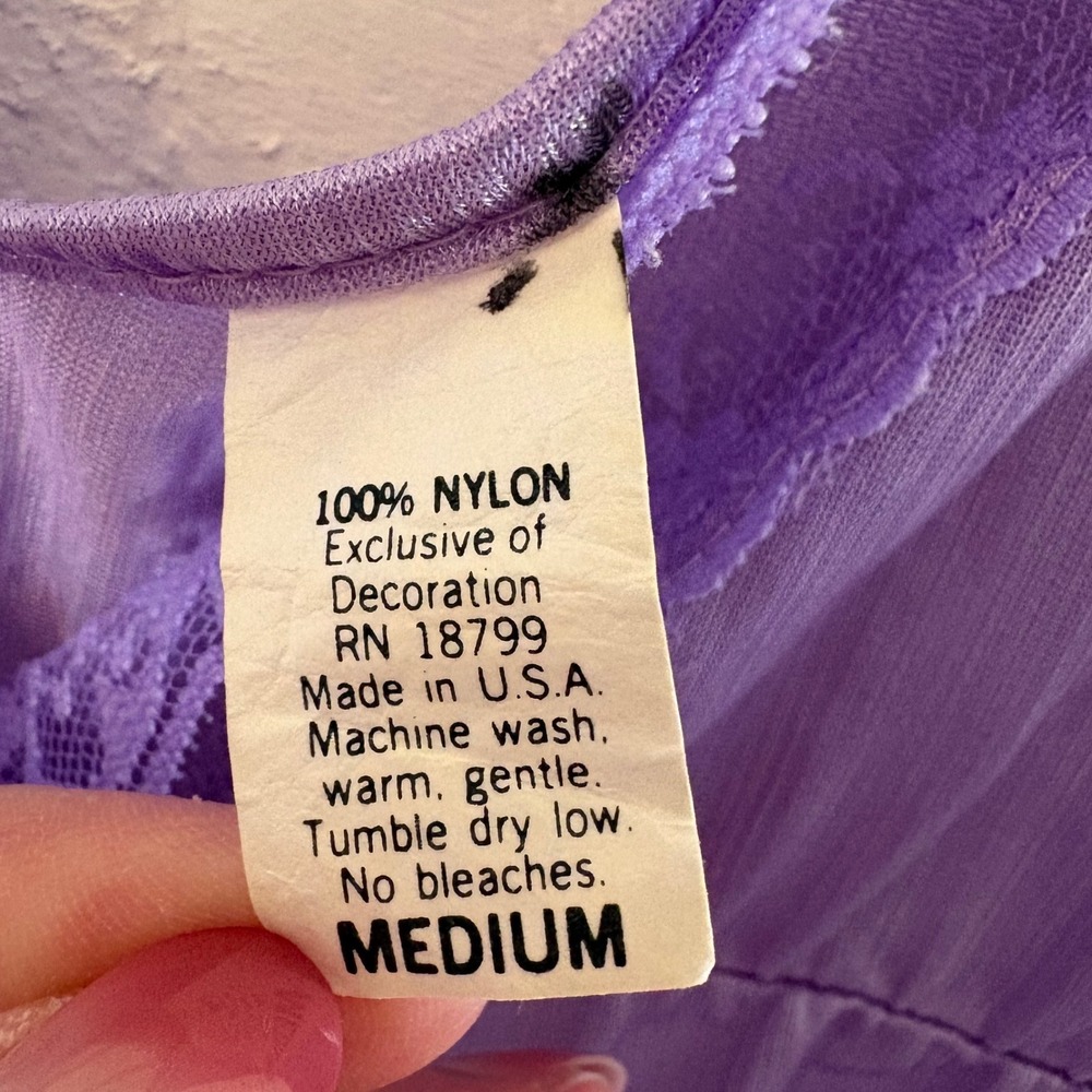 Vintage Lavender Purple Maxi Slip Dress‎ Women's Size Medium - Picture 4 of 5